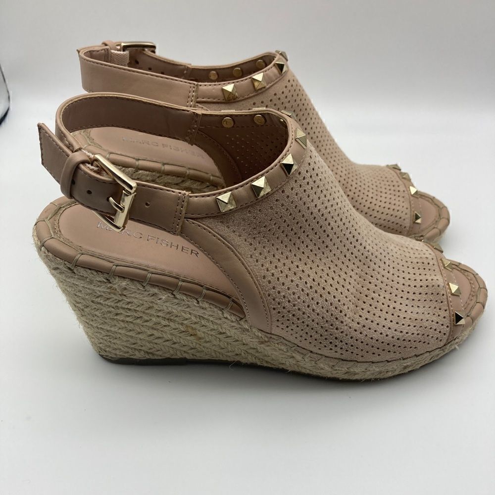 Marc Fischer Senton Espadrille Wedge Sandals Size 8M Cremy-Pink Color